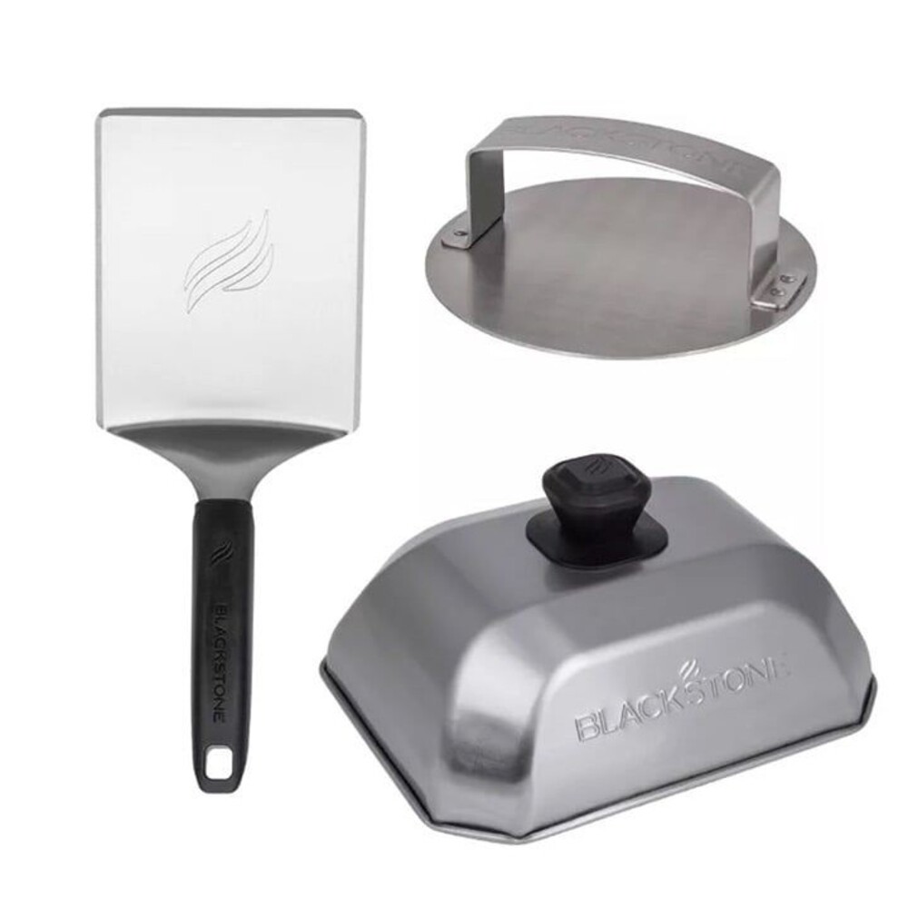 NEW in the Box Blackstone 3pc Hamburger Grill Tool Set Black